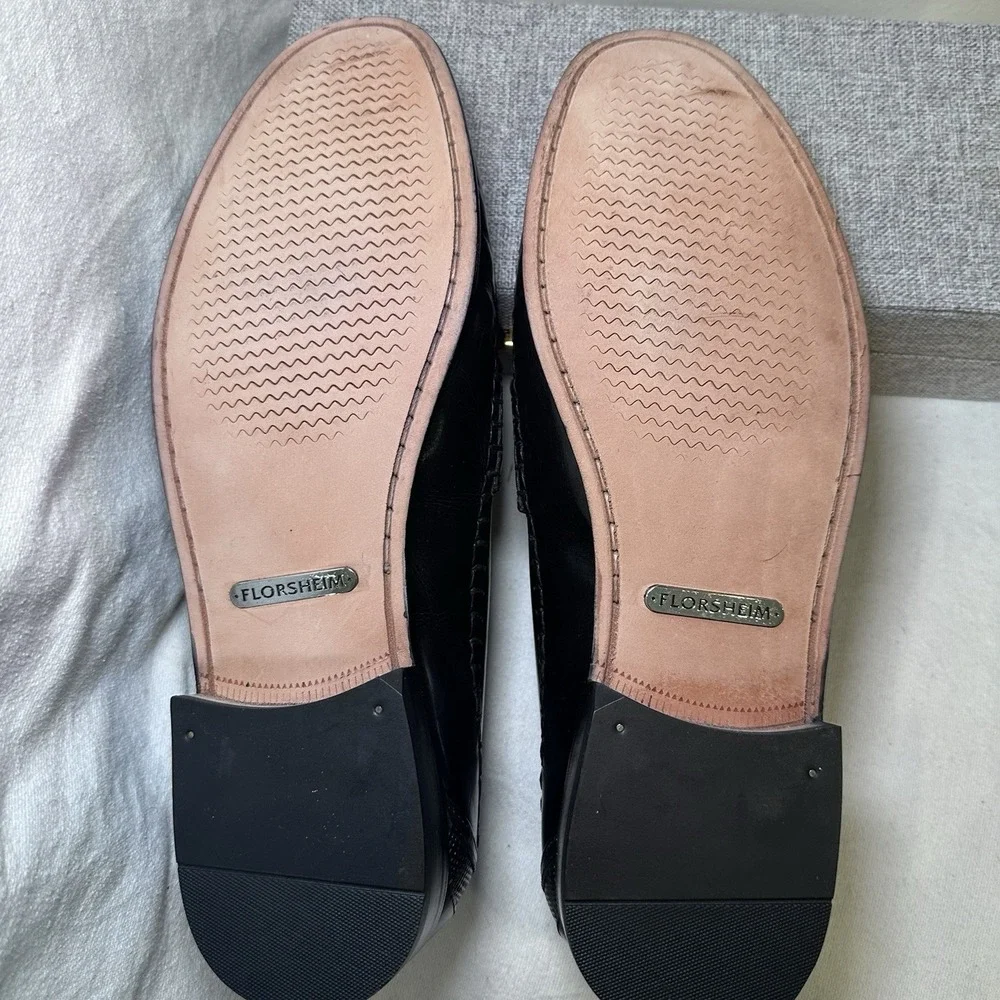 Mens FLORSHEIM Sz 10 Bio Comfort Brown Woven Texture Tasel Loafer Slip On Office